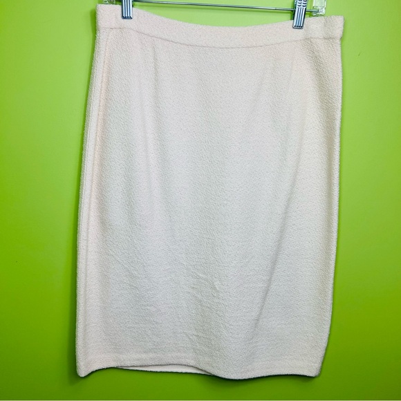 ST. JOHN 3 piece set Elegant Cream zip double breasted Jacket, skirt, blouse - Picture 11 of 13